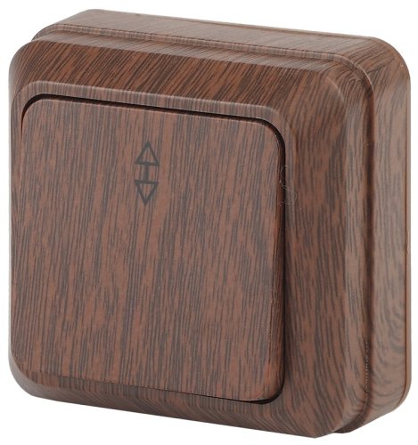 Переключатель накладной Intro Quadro 1-кл. проходной венге фото Переключатель накладной Intro Quadro 1-кл. проходной венге картинка